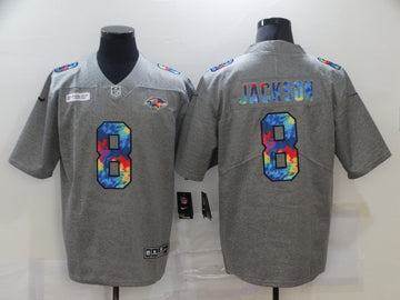 Lamar Jackson Baltimore Ravens grey Limited jersey