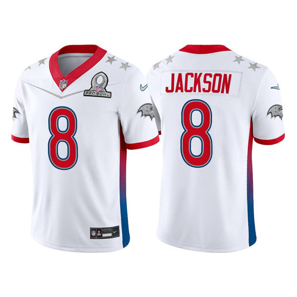 Lamar Jackson Baltimore Ravens white jersey