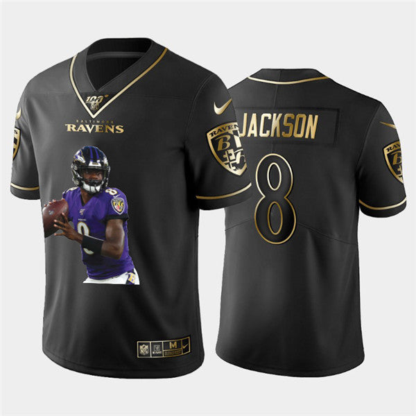 Lamar Jackson Baltimore Ravens black jersey