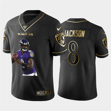 Lamar Jackson Baltimore Ravens black jersey
