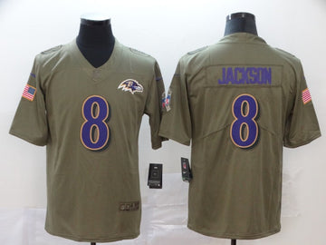 Lamar Jackson Baltimore Ravens camo Salute To Service jersey