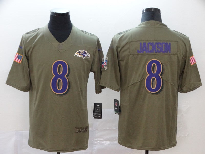 Lamar Jackson Baltimore Ravens camo Salute To Service jersey