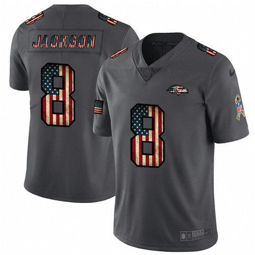 Lamar Jackson Baltimore Ravens grey Salute To Service jersey