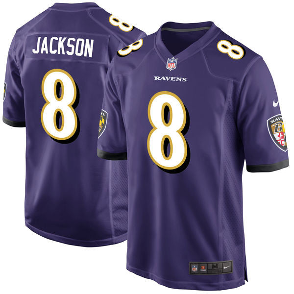 Lamar Jackson Baltimore Ravens purple Game jersey