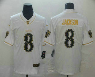 Lamar Jackson Baltimore Ravens white jersey