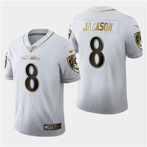 Lamar Jackson Baltimore Ravens white Limited jersey