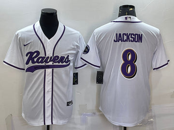 Lamar Jackson Baltimore Ravens white jersey