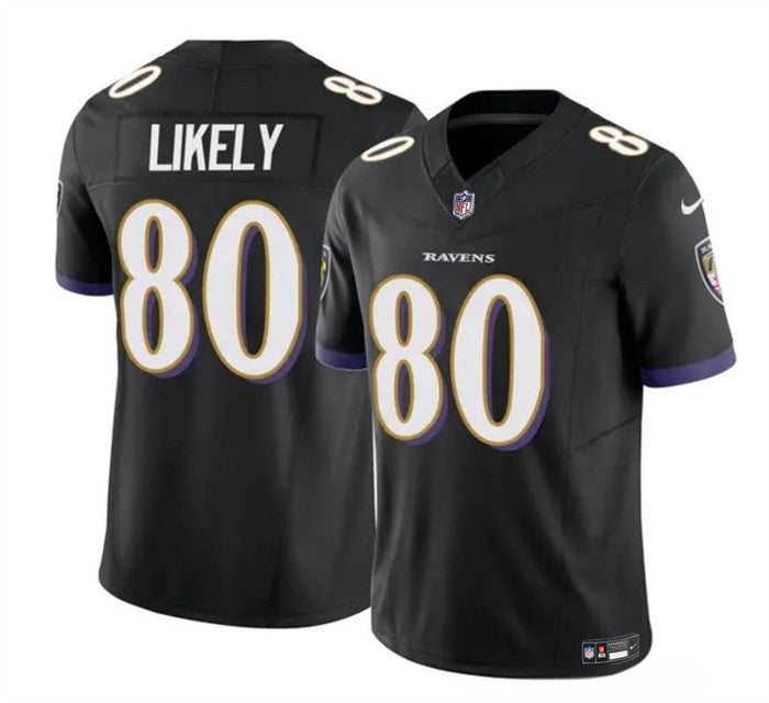 Isaiah Likely Baltimore Ravens black Limited jersey
