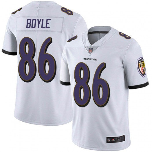 Nick Boyle Baltimore Ravens white Vapor jersey