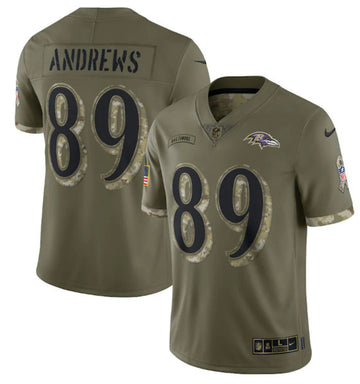 Mark Andrews Baltimore Ravens olive Salute To Service jersey