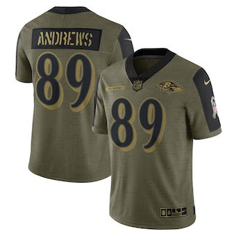 Mark Andrews Baltimore Ravens olive Salute To Service jersey