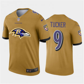 Justin Tucker II Baltimore Ravens gold Inverted Legend jersey
