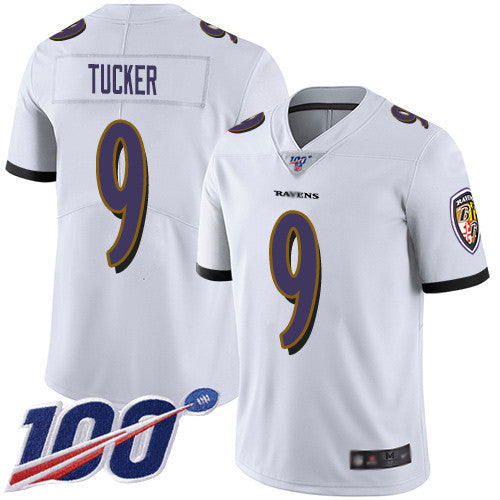 Justin Tucker Baltimore Ravens white Vapor jersey