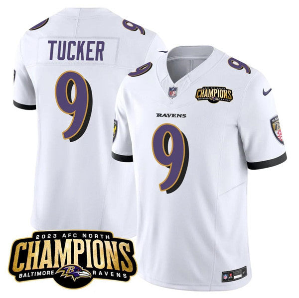 Justin Tucker Baltimore Ravens white Vapor jersey