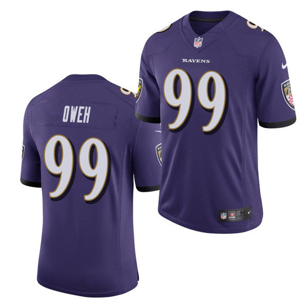 Jayson Oweh Baltimore Ravens purple Vapor jersey