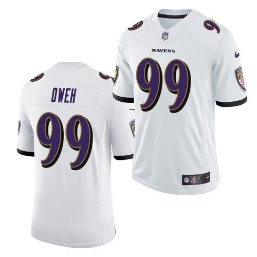 Odafe Oweh Baltimore Ravens white Limited jersey