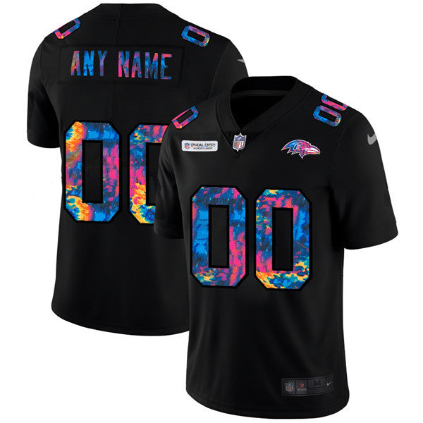 Custom Baltimore Ravens black Limited jersey