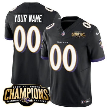 Custom Baltimore Ravens black Vapor jersey
