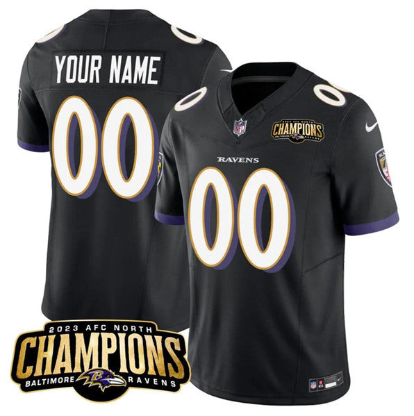 Custom Baltimore Ravens black Vapor jersey