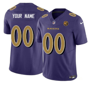 Custom Baltimore Ravens purple Color Rush jersey