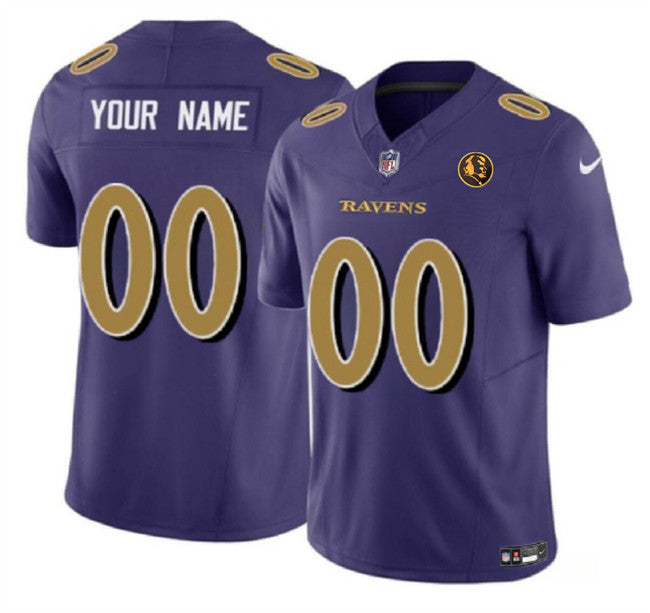 Custom Baltimore Ravens purple Color Rush jersey