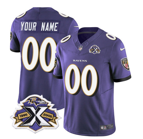 Custom Baltimore Ravens purple Vapor jersey
