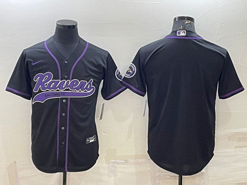 Custom Baltimore Ravens black jersey