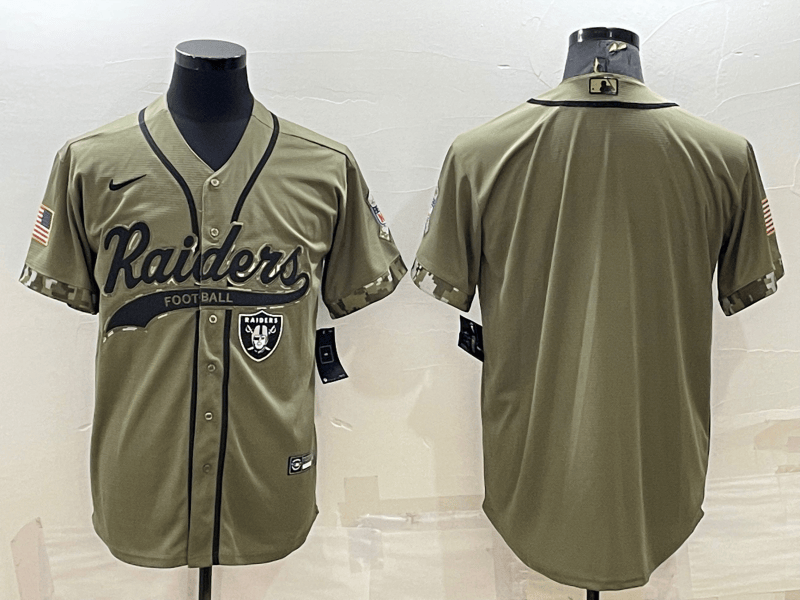 Custom Baltimore Ravens olive Salute To Service jersey