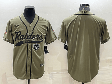 Custom Baltimore Ravens olive Salute To Service jersey