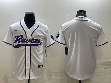Custom Baltimore Ravens white jersey