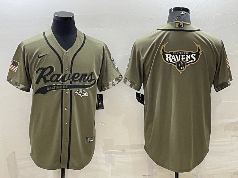 Baltimore Ravens olive Salute To Service jersey