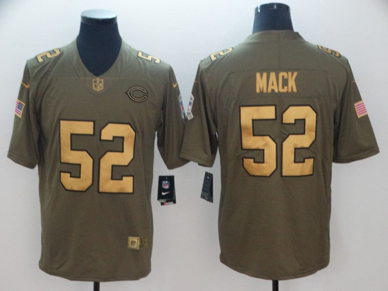 Khalil Mack Chicago Bears gold Salute To Service jersey
