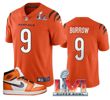 Joe Burrow Cincinnati Bengals orange jersey