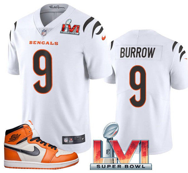Joe Burrow Cincinnati Bengals white jersey