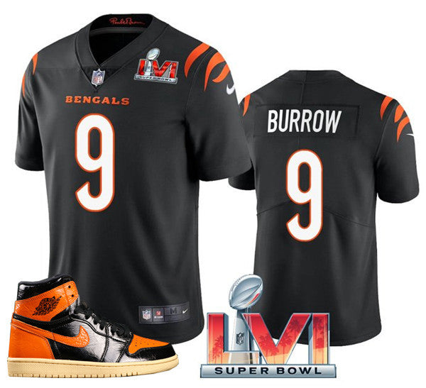 Joe Burrow Cincinnati Bengals black jersey