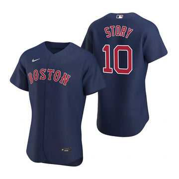 Trevor Story Boston Red Sox navy jersey