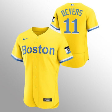 Rafael Devers Boston Red Sox gold City Connect jersey