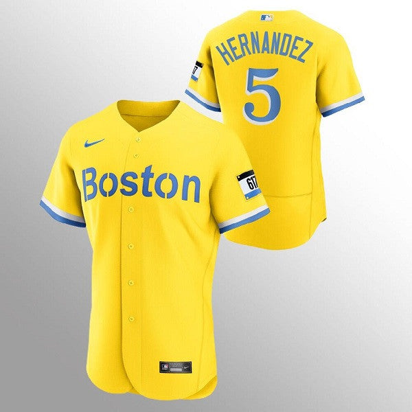 Enrique Hernandez Boston Red Sox gold City Connect jersey