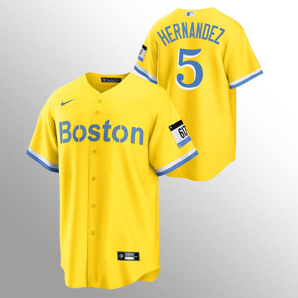 Enrique Hernandez Boston Red Sox gold City Connect jersey