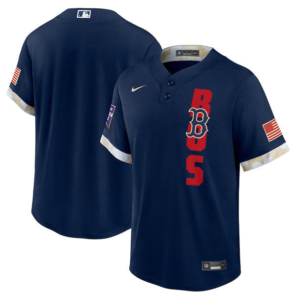 Custom Boston Red Sox navy All-Star jersey