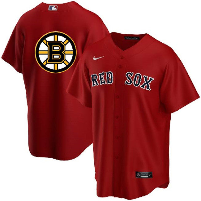 Bruins Boston Red Sox red jersey