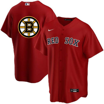 Bruins Boston Red Sox red jersey