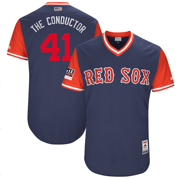 Chris Sale The Conductor Majestic Boston Red Sox navy jersey