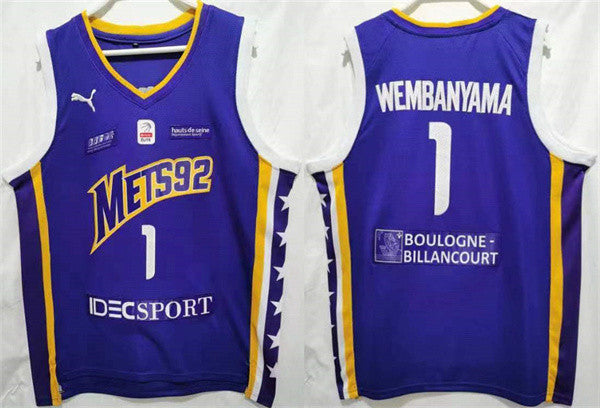 Boulogne-Levallois Metropolitans Boulogne-Levallois Metropolitans 92 purple jersey