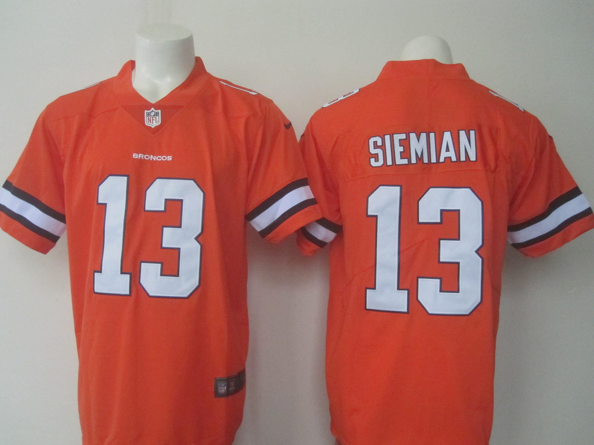 Trevor Siemian Denver Broncos orange Limited jersey