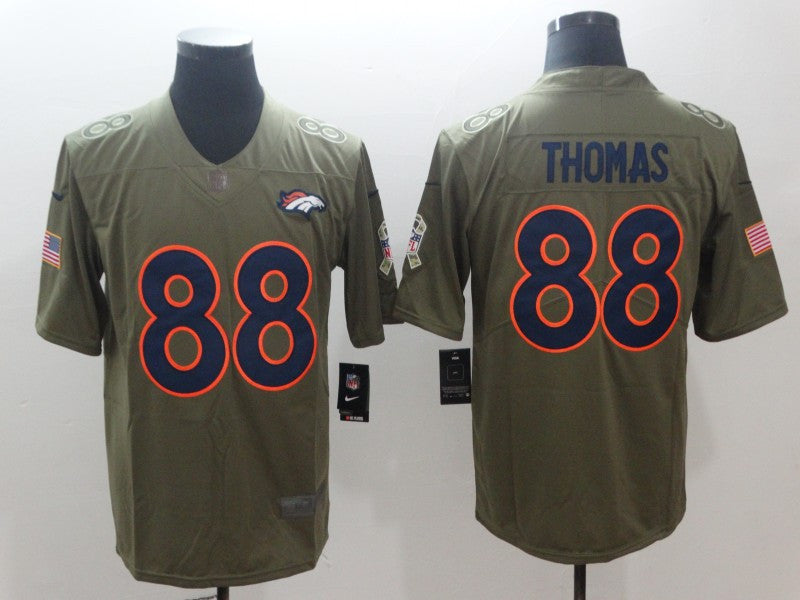 Demaryius Thomas Denver Broncos olive Salute To Service jersey