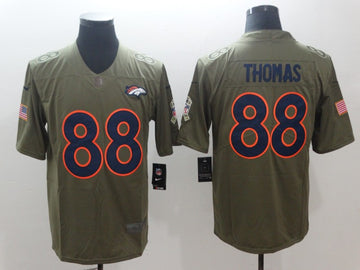Demaryius Thomas Denver Broncos olive Salute To Service jersey