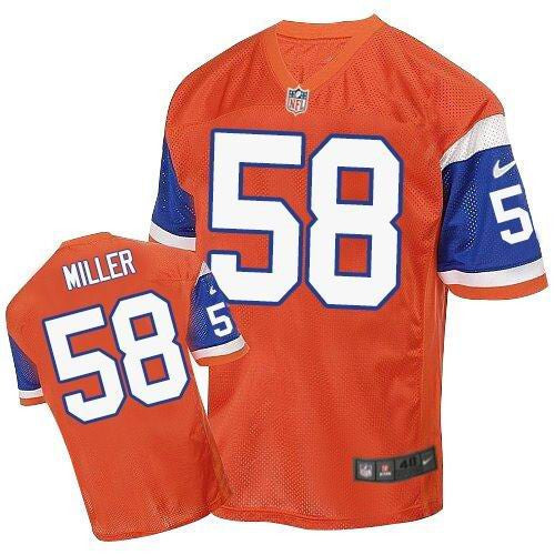 Custom Denver Broncos orange Elite jersey