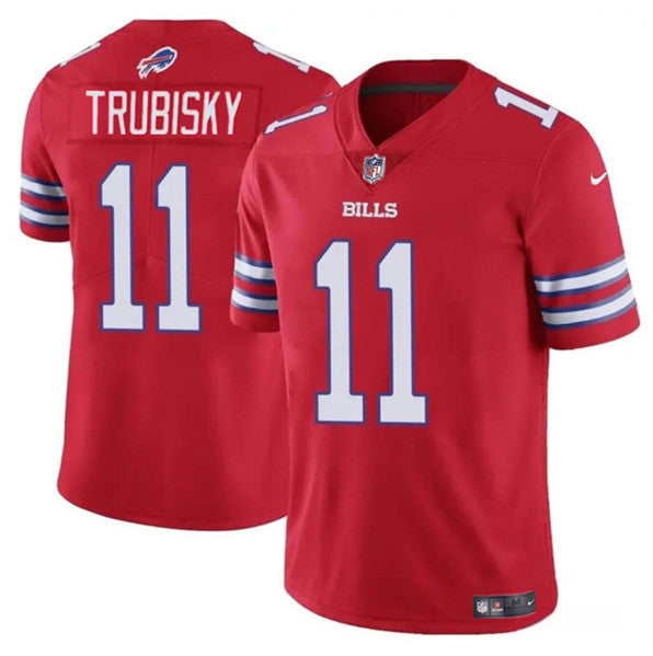 Mitch Trubisky Buffalo Bills red Vapor jersey