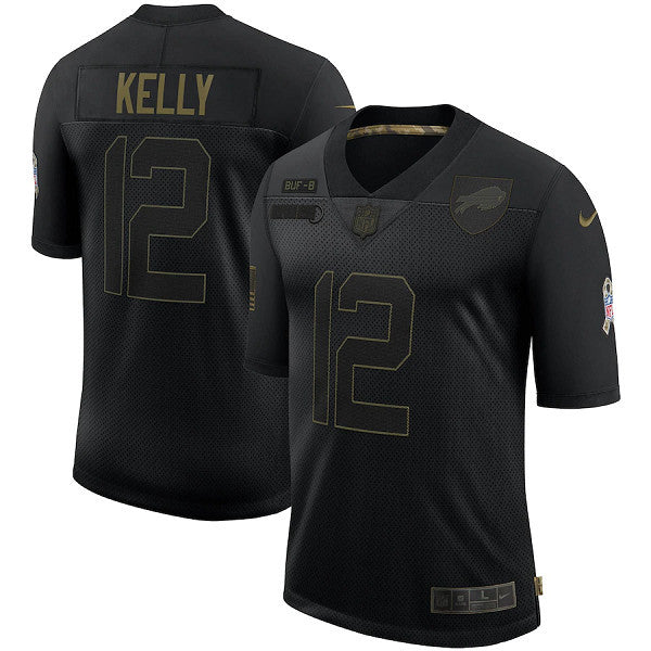 Jim Kelly Buffalo Bills black Salute To Service jersey